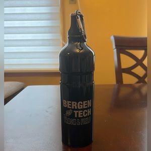 Bergen Tech Track & Field Black Metal Lightweight Water Bottle